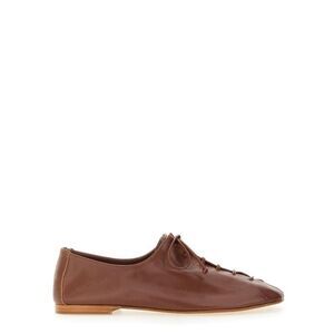 HEREU Women's Leather Flat Moccasins Women BROWN